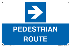 PEDESTRIAN ROUTE - right arrow